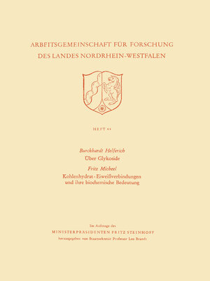 cover image of Über Glykoside. Kohlenhydrat-Eiweißverbindungen und ihre biochemische Bedeutung